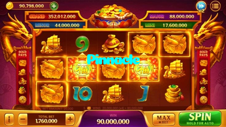 Pinnacle casino presented on mobile device in Pakistan with slots and live games